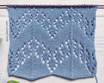 Zigzag Diamond Stitch Knitting Pattern