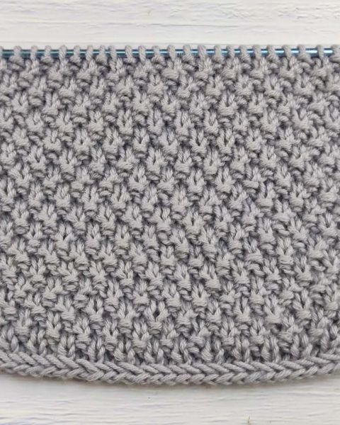 Double Moss Stitch Knitting Pattern