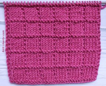Simple Squares Stitch Knitting Pattern