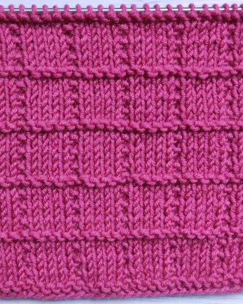 Simple Squares Stitch Knitting Pattern