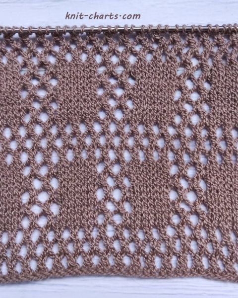 Lace Mesh Stitch Knitting Pattern