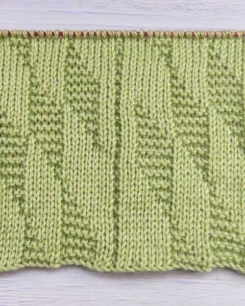 Relief Diamond Stitch Knitting Pattern