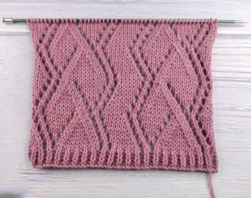 Geometric Lace Stitch Knitting Pattern