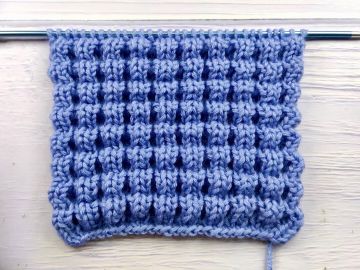 Textured Squares Stitch Knitting Pattern