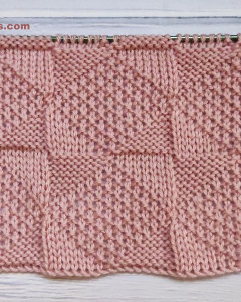 Relief Diamonds Stitch - Easy Knitting Pattern