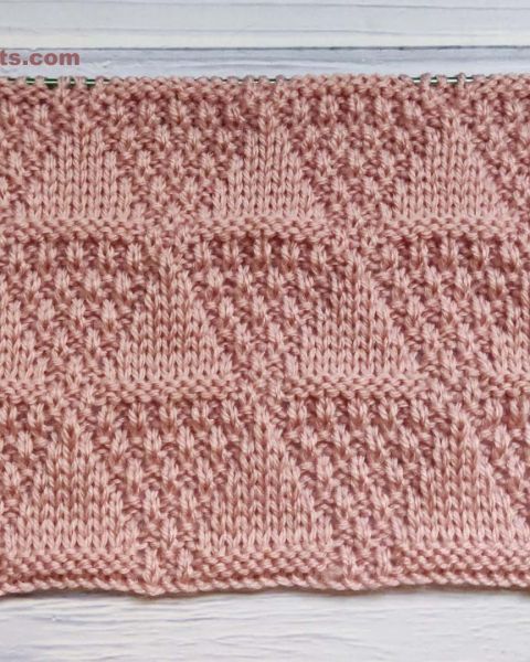 Relief Triangles Knitting Pattern