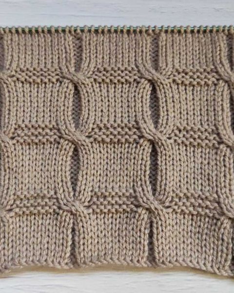 Squares Stitch Knitting Pattern