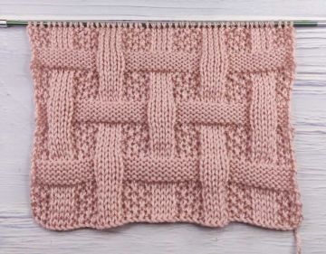 Relief Squares Stitch Knitting Pattern