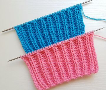 Relief Rib Stitch Knitting Pattern