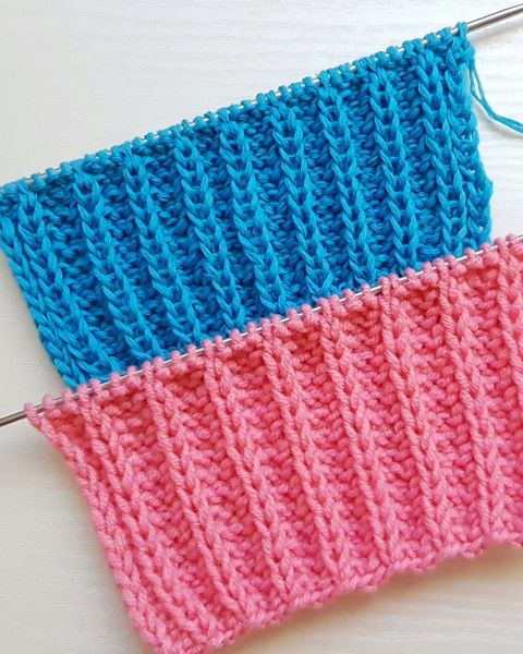 Relief Rib Stitch Knitting Pattern