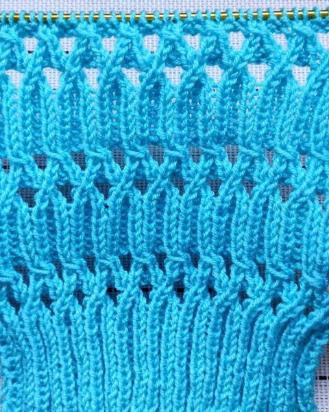 Lace Rib Stitch Knitting Pattern