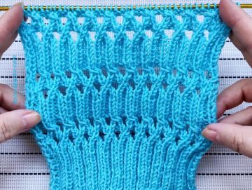 Lace Rib Stitch Knitting Pattern
