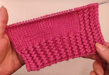 Zig Zag Rib Knitting Stitch 