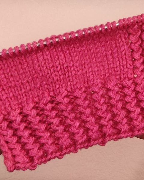 Zig Zag Rib Knitting Stitch 