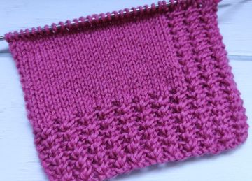 Relief Rib Stitch Knitting Pattern