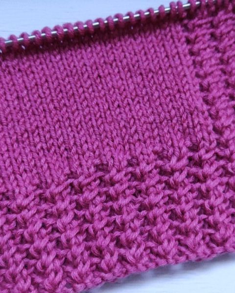 Relief Rib Stitch Knitting Pattern