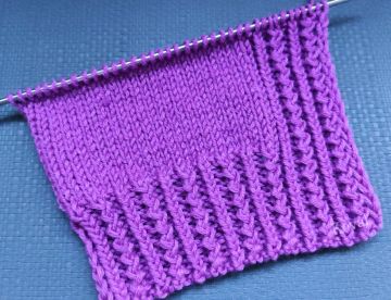 Relief Rib Stitch Knitting Pattern