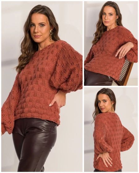 Checkerboard Stitch Sweater