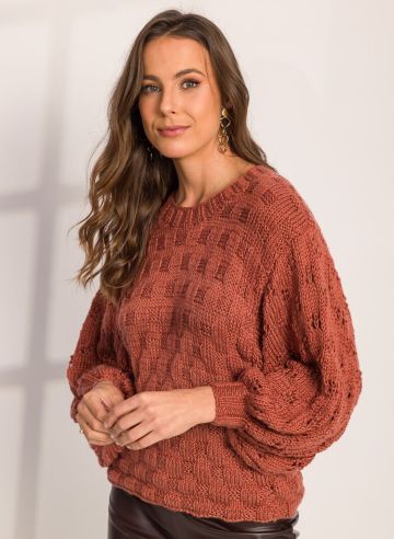 Checkerboard Stitch Sweater