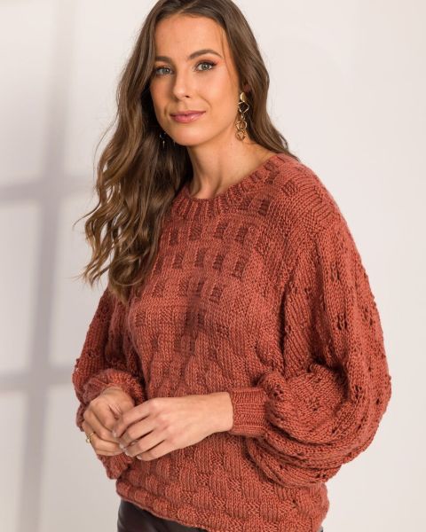 Checkerboard Stitch Sweater