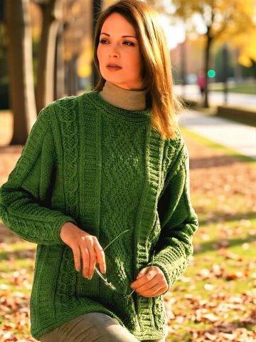 Sweater in a Mix of Patterns