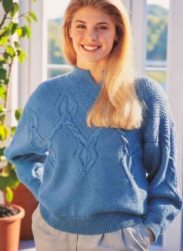 Sweater with Decorative Yoke