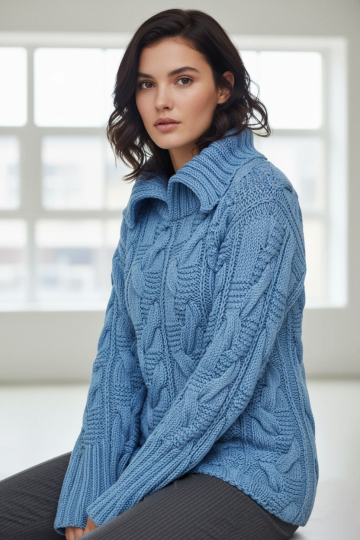 Sweater with Cable Pattern