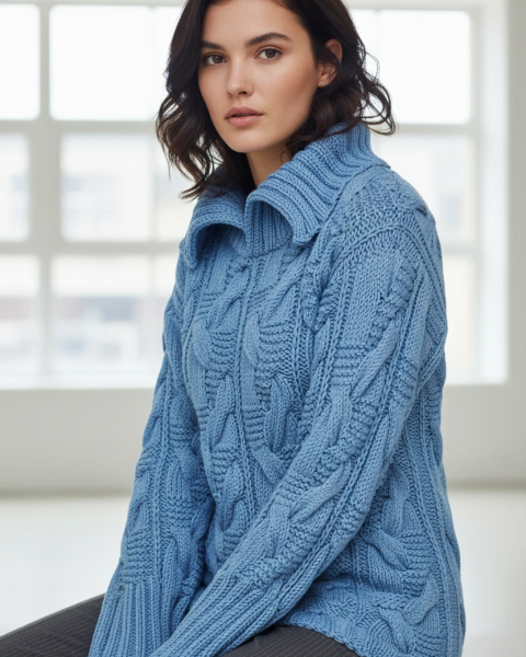 Sweater with Cable Pattern
