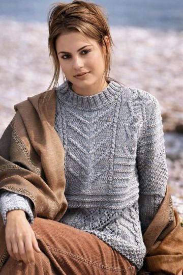 Sweater with Pattern Mix