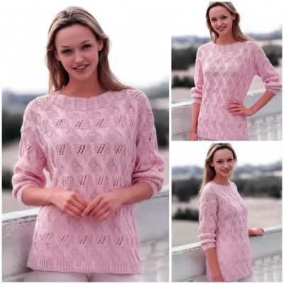 Lace Sweater with Cables