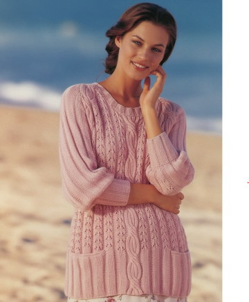Long Raglan Sweater with Pockets