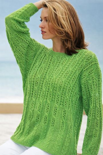 Sweater in Lace Cable Pattern