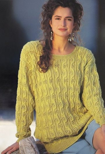 Sweater in Lace Cable Pattern