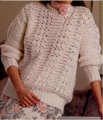 White Crochet Sweater