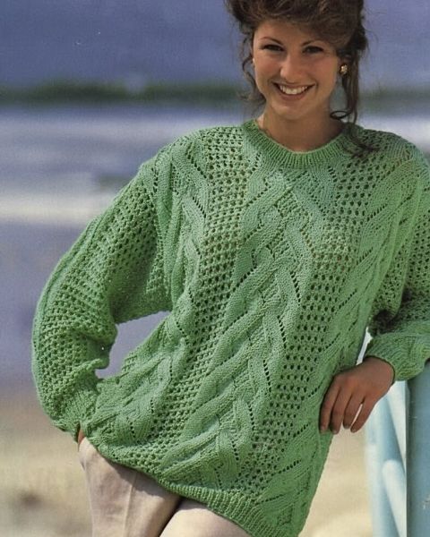 Fantasy Stitch Sweater Knitting Pattern