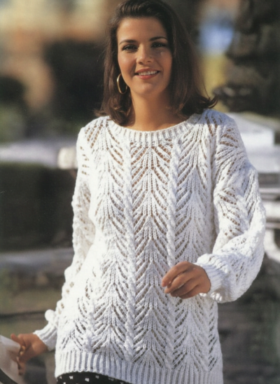 Sweater in Lace Cable Pattern