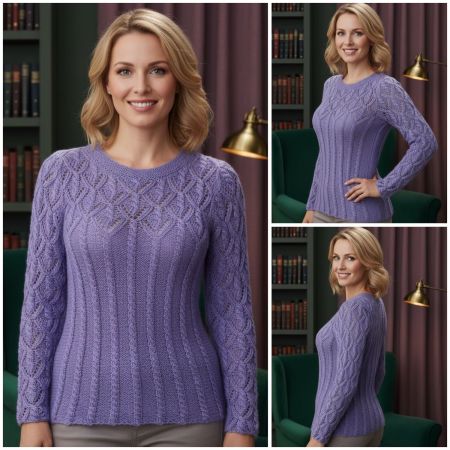 lace yoke sweater