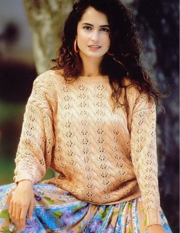 Sweater with Cable Lace Pattern