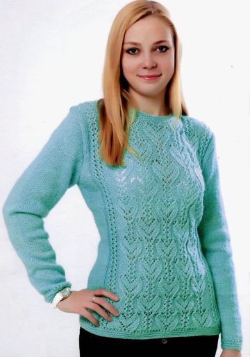 Sweater With Leaf Pattern
