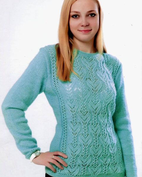 Sweater With Leaf Pattern