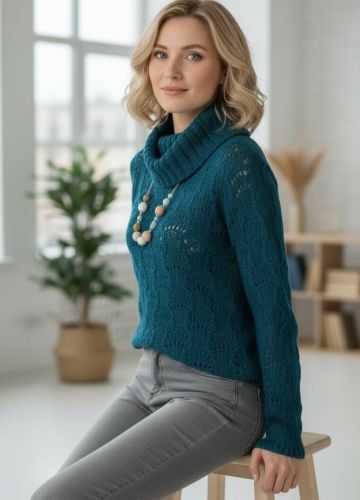 Sweater in Lace Pattern