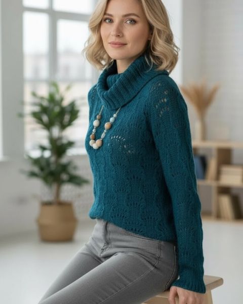 Sweater in Lace Pattern