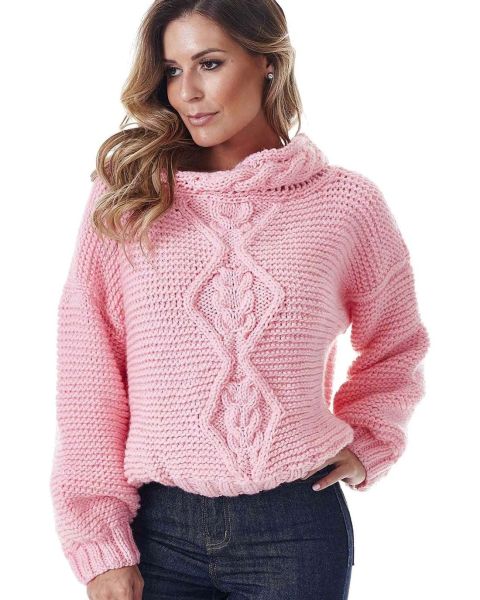 Sweater with Diamond Cable Pattern