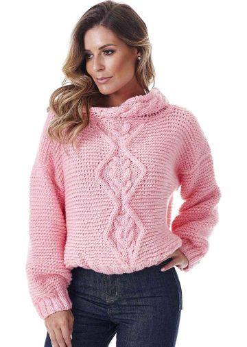 Sweater with Diamond Cable Pattern