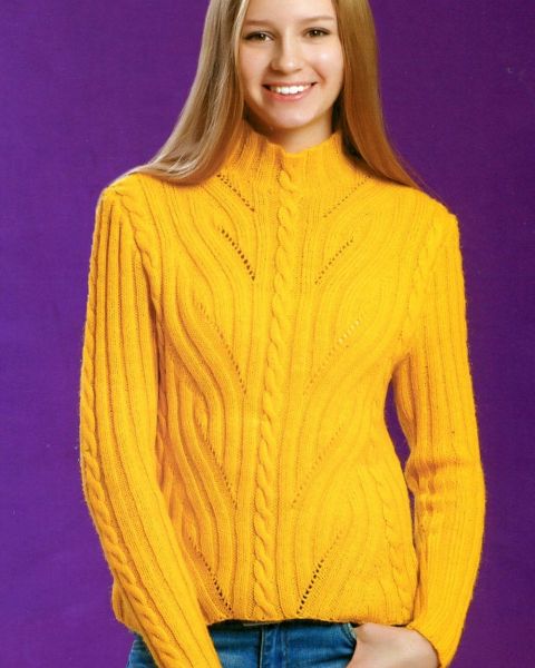 Pullover with Cables