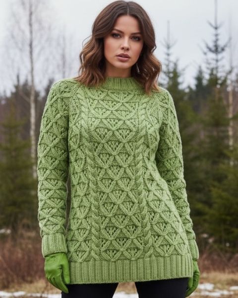 Sweater in Diamond Pattern