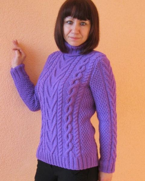 Pullover with Cable Pattern