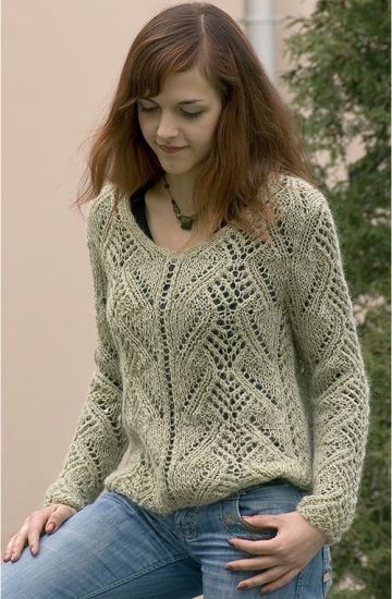 Sweater with Lace Pattern
