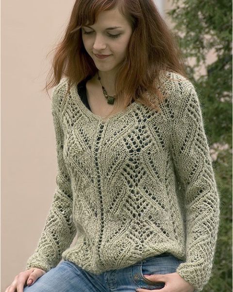 Sweater with Lace Pattern