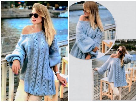 Sweater with Cable Pattern
